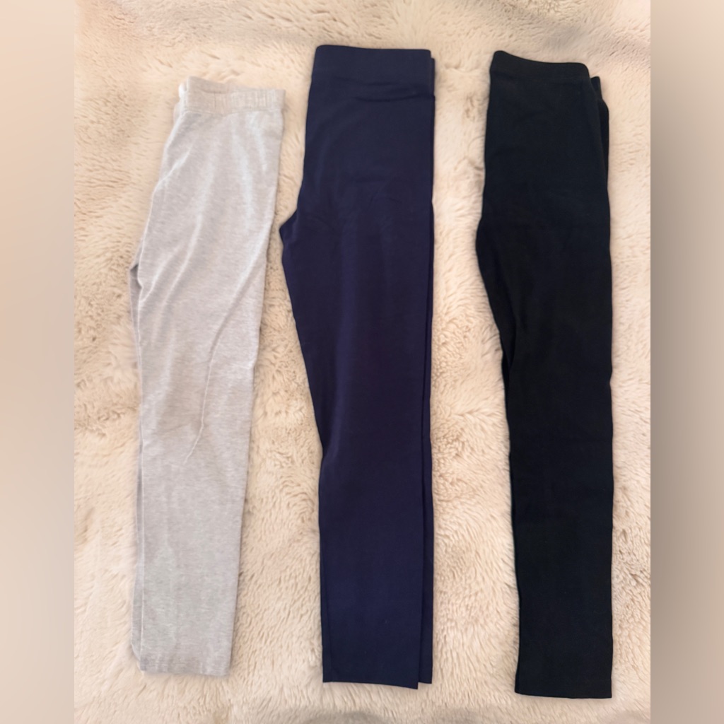 Kids' Leggings Set - Gray, Navy, And Black
